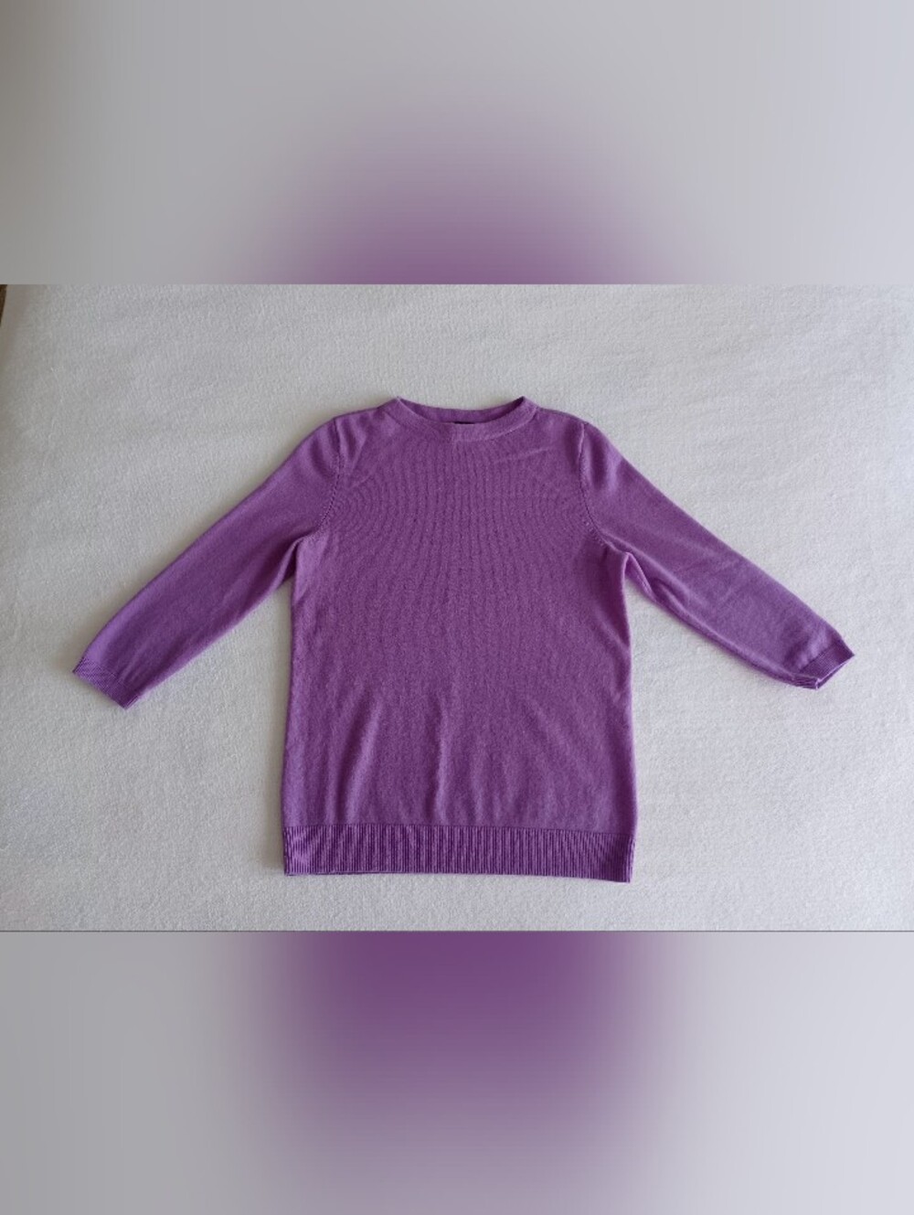 Talbots Cashmere Purple Sweater, Size Mp - Picture 3 of 12